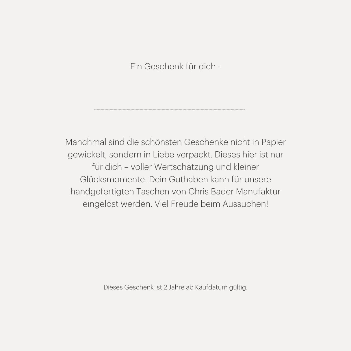 Geschenkgutschein