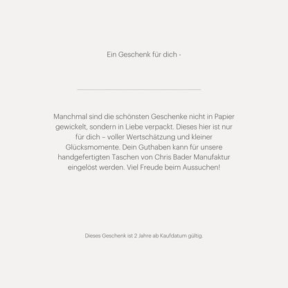 Geschenkgutschein